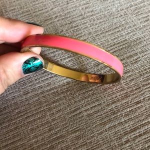 J. Crew gold and pink enamel bangle